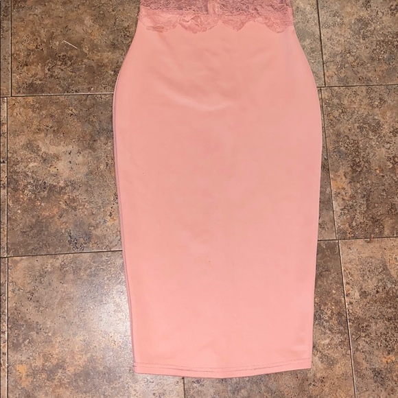 Pink half lace dress size small - Picture 3 of 4